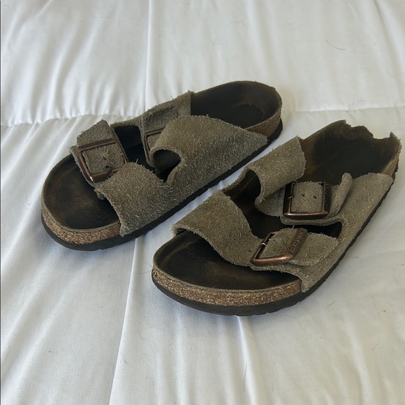 Birkenstock Arizona suede Sandals size 38 size 7– 7 1/2 - Picture 1 of 5